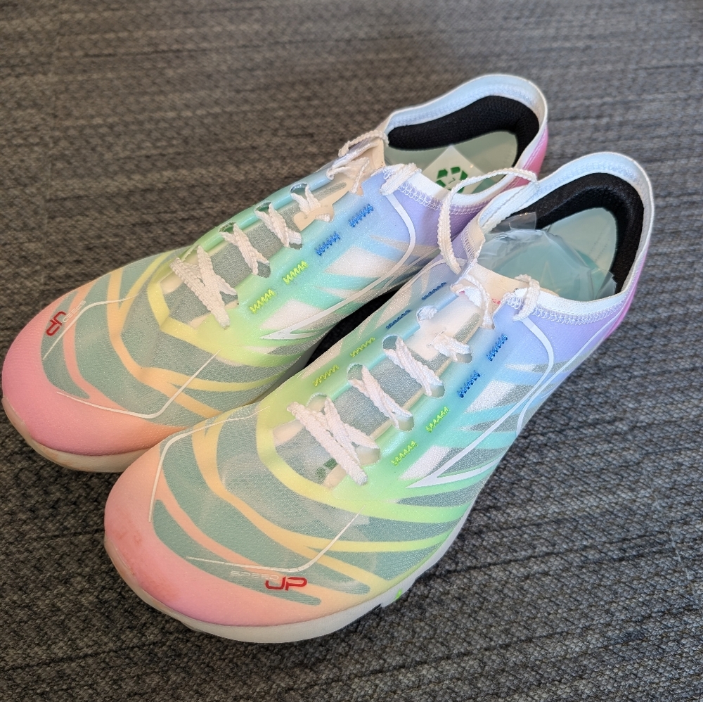 HYPER CARBON CP2 SPRINT TRACK SPIKES, Rainbow color, size men's 8, women's 9.5 - Picture 2 of 10
